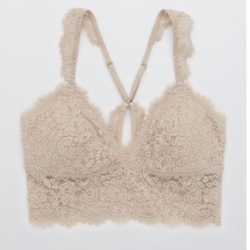 Aerie 🤍Eyelash Lace Racerback Bralette